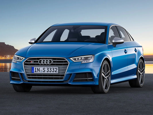 2x Coques rétroviseurs gris Alu Look S3 pour Audi A3 8V (2012 à 2019)