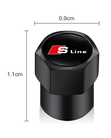 4x Bouchons de Valve Audi S-line