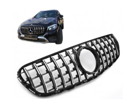 Calandre Mercedes Benz Classe GLC Panamericana Noir et Chrome (15-19)
