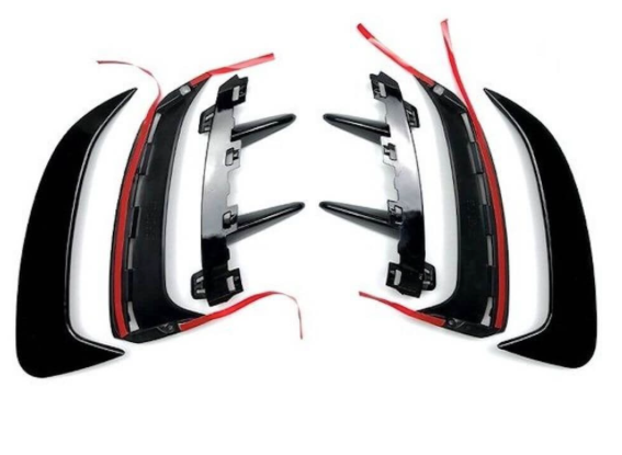 2x Rajouts Pare Chocs Arrière noir brillant Mercedes Classe A W177 (18+)