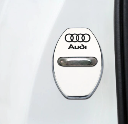 4x Couvercles de serrure de porte Audi Chrome