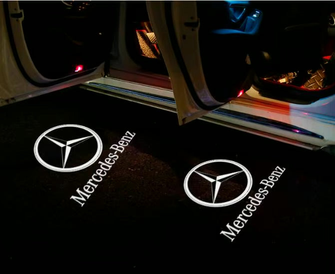 2x Leds de portes Logo Mercedes Benz pour Mercedes CLA C118, CLS C257, E Coupé C238 (18-23)