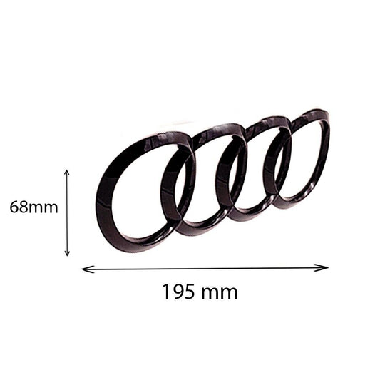 Logo de coffre noir brillant Audi A5 Sportback incurvé