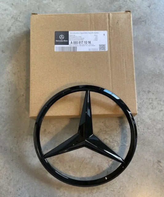 Etoile Mercedes de coffre noir brillant Classe A W176 (13-18)