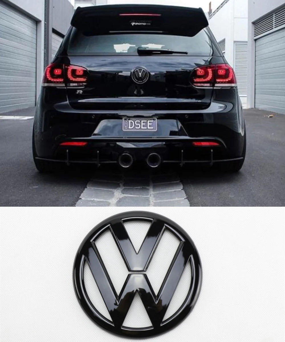 2x Logos Vw Golf VI 6 Noir Brillant (2008 à 2012)