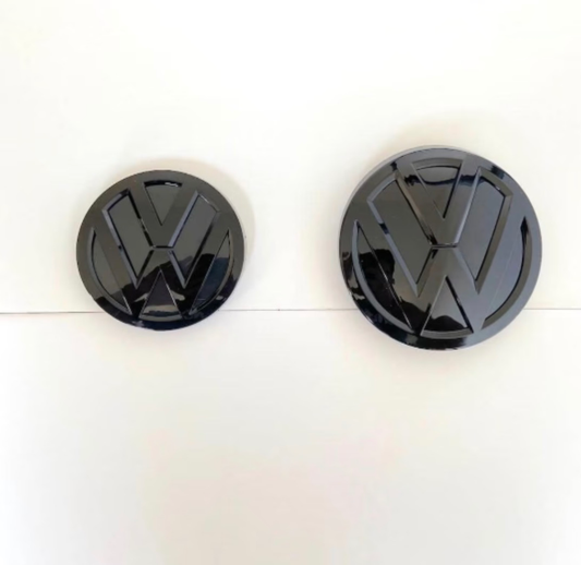 2x Logos Volkswagen Golf VII 7.5 Facelift Noir brillant 17+