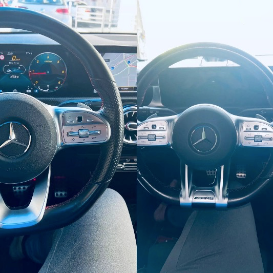 Insert AMG pour volant Mercedes (2019+)