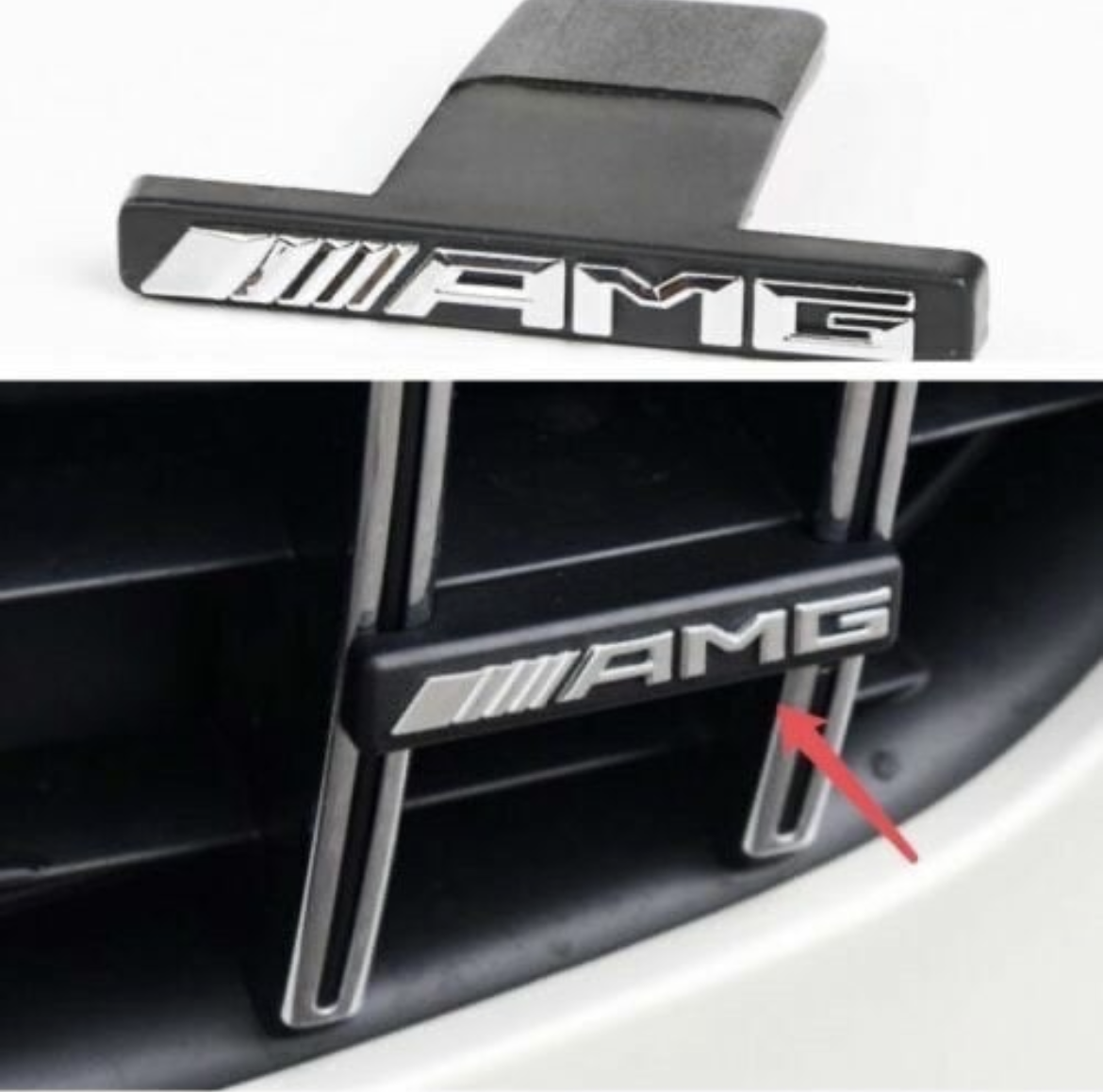 Logo de calandre Mercedes AMG pour calandre Panamericana - Chrome