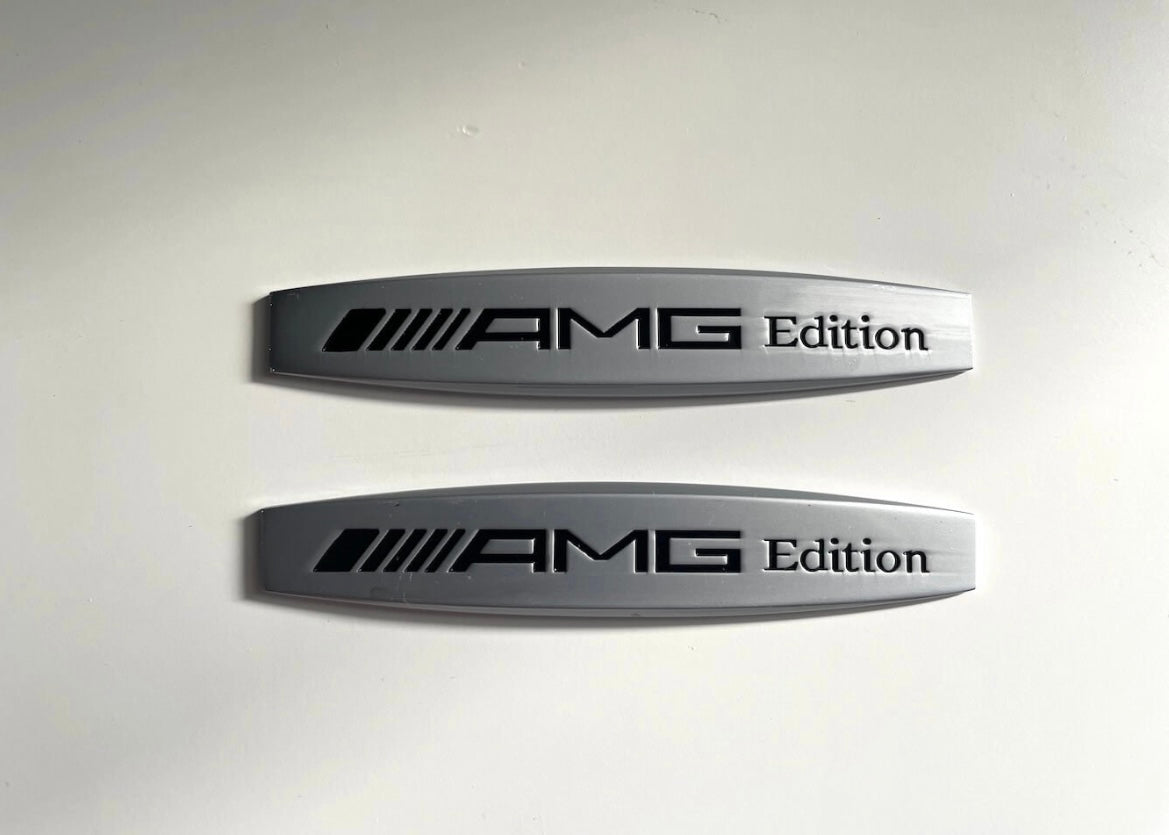 2x Logos Ailes Mercedes AMG Edition Alu