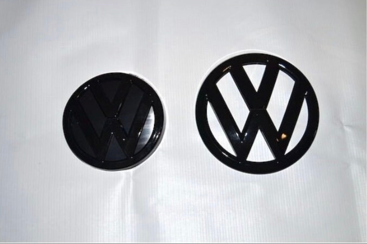 2x Logos Volkswagen Golf VII 7 Noir brillant