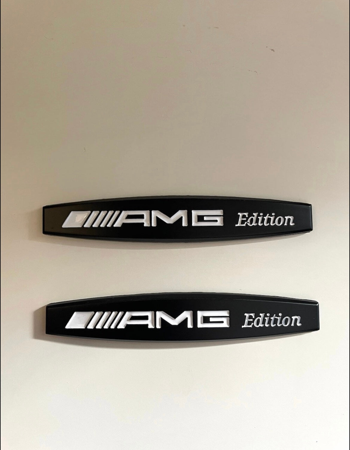 2x Logos Ailes Mercedes AMG Edition Noir
