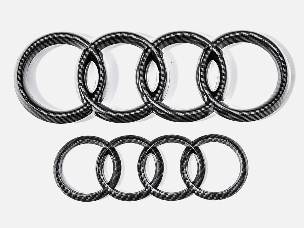 2x Logos Audi Carbone Audi A1, A3, A4 et A5