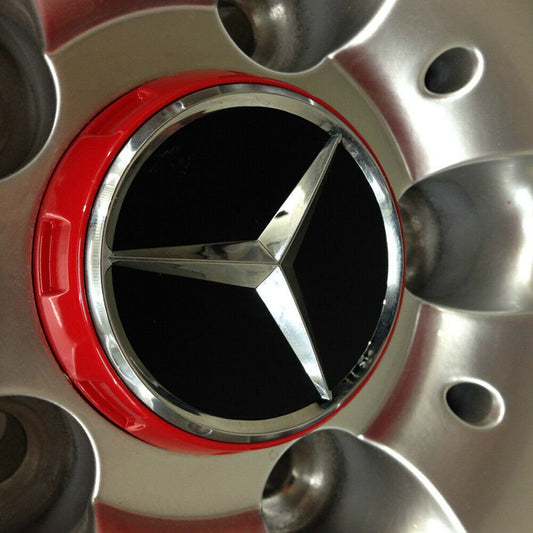 4x Caches Jantes Mercedes AMG - Rouge