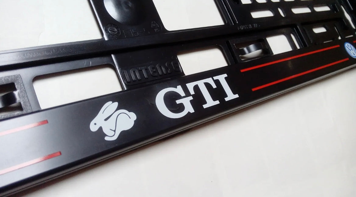 2x Supports de plaque Volkswagen GTI