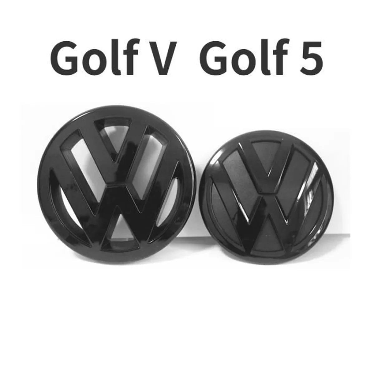 2x Logos Volkswagen Golf V 5 noir brillant