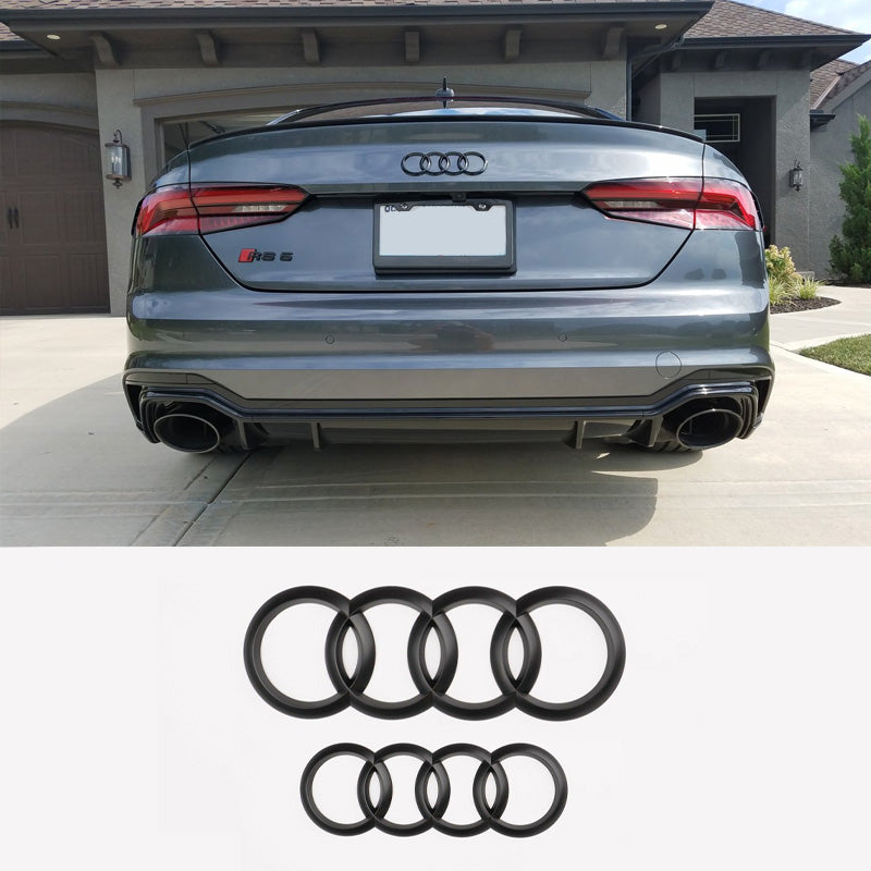 2x Logos Audi noir mat Audi A1, A3, A4 et A5