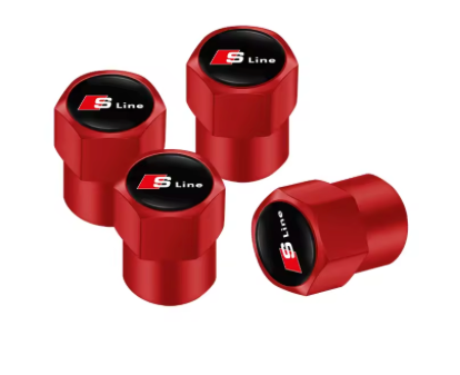 4x Bouchons de Valve Audi S-line