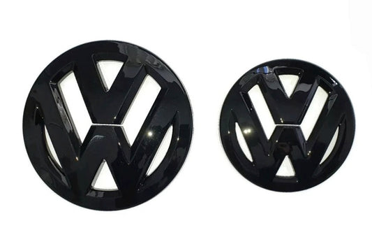 2x logos noir brillant Vw Polo (09-13)