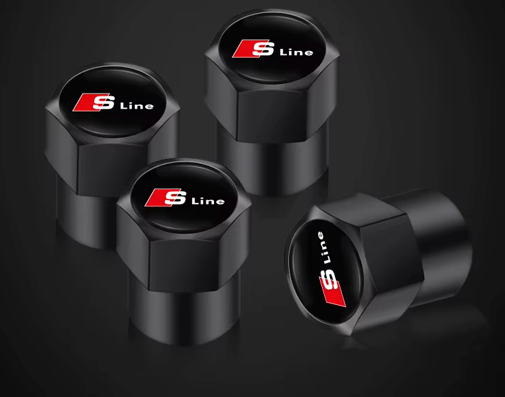 4x Bouchons de Valve Audi S-line