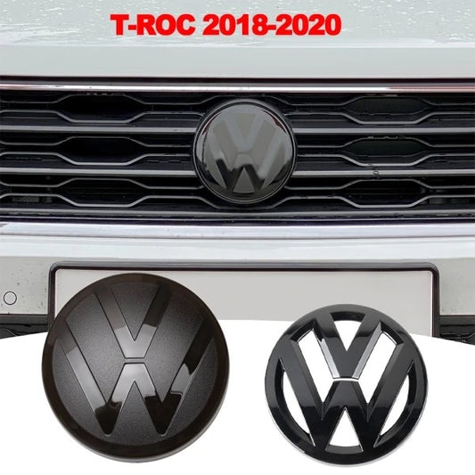 2x Logos noir brillant Volkswagen T-Roc (18-20)