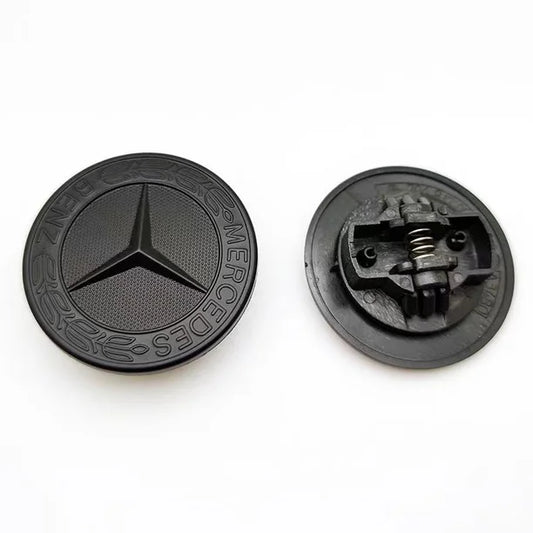 Mercedes hood logo, matte black, 57mm 