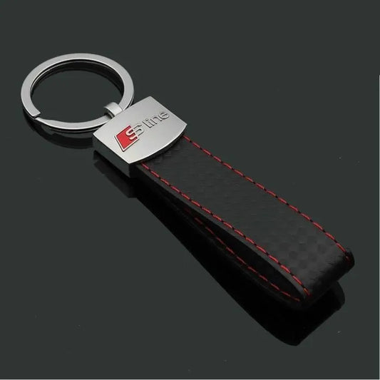 Porte clefs Audi S-Line effet carbone