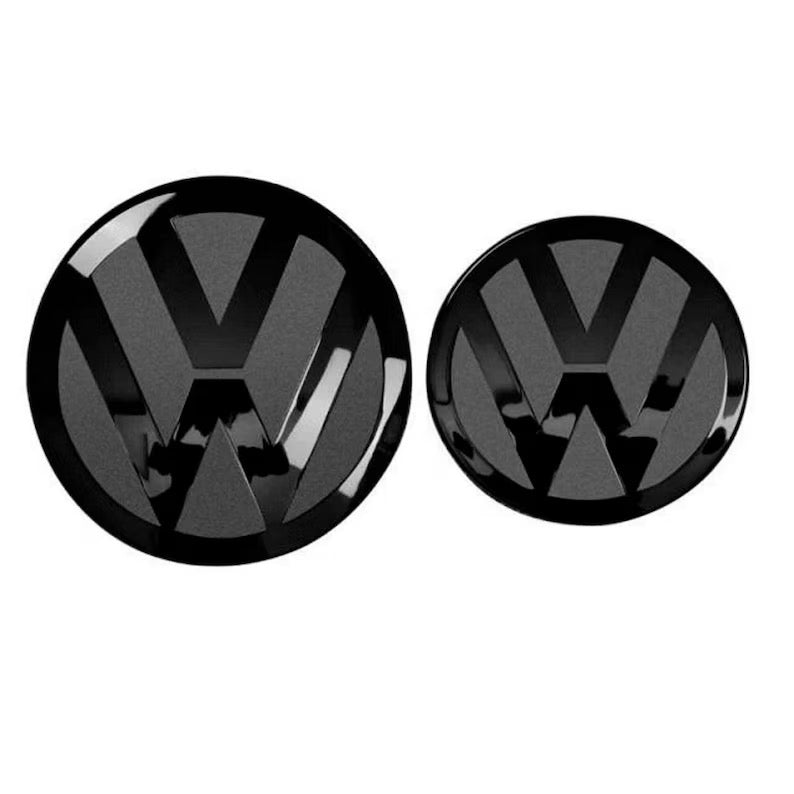 2x Logos Volkswagen Golf VII 7.5 Facelift Noir brillant 17+ avec ACC