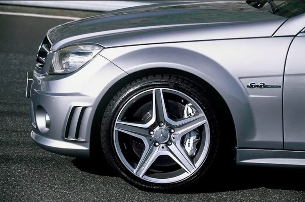 4x Centres de Roues Mercedes Silver 60mm