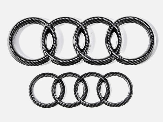 2x Logos Audi Carbone Audi A1, A3, A4 et A5