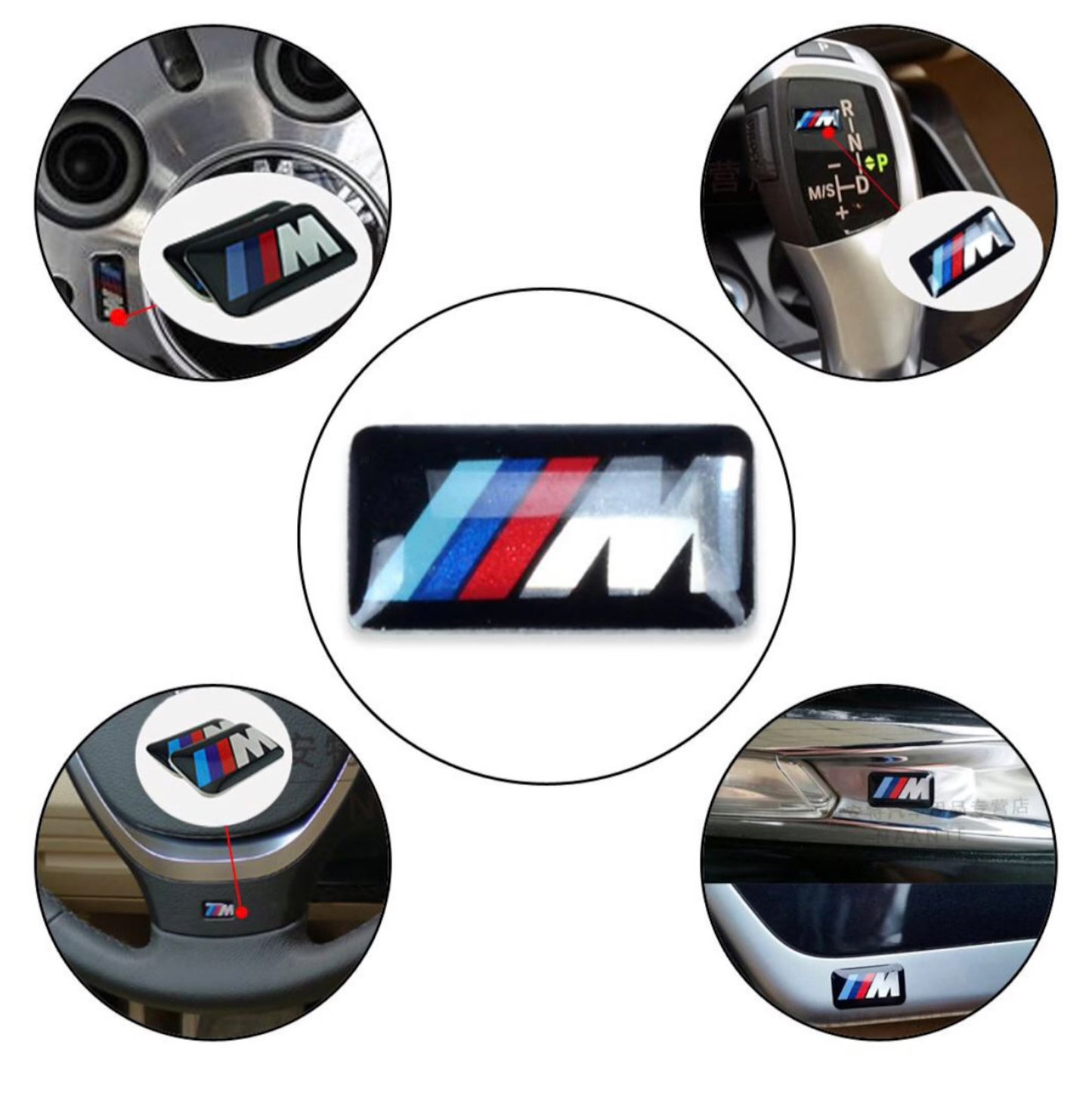 4x Mini Logos BMW M